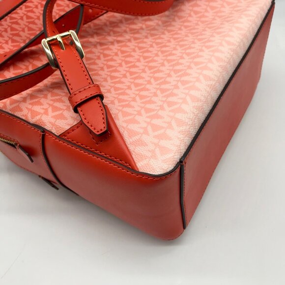 Michael Kors Red Clay Jaycee Zip Pocket Backpack Bag - Picture 7 of 11